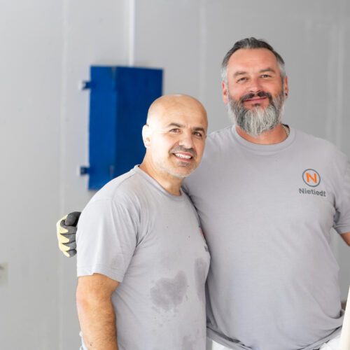 Nietiedt-Mitarbeiter bei einer Tiefgaragensanierung